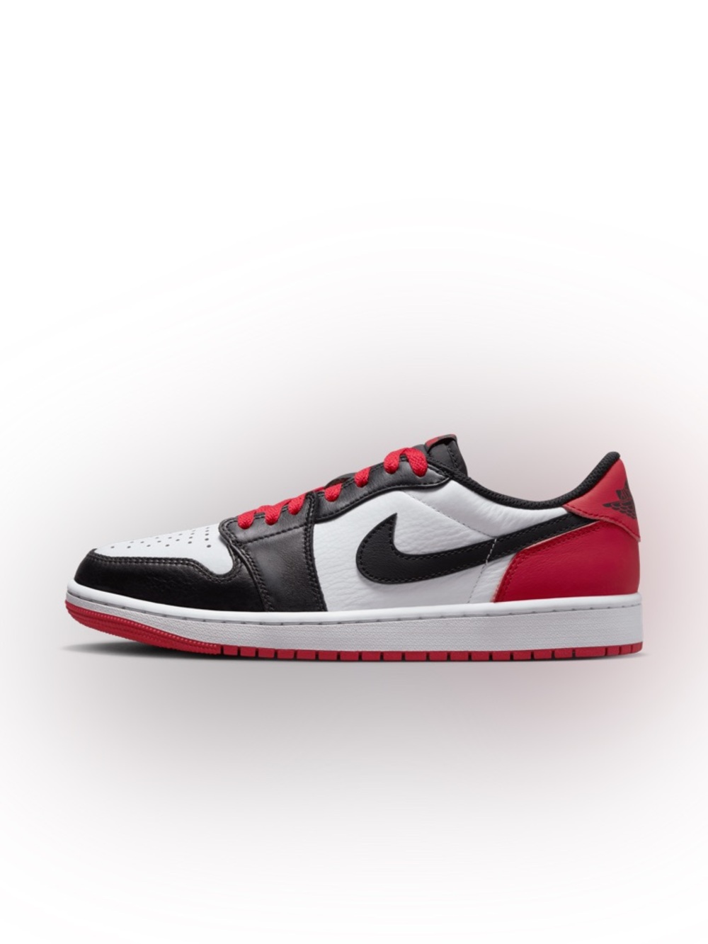 Jordan Retro Low OG Box — Black, White & Red